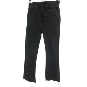 Mother The Hustler Ankle Fray Black Women’s Size 28 Denim Jeans Washed Casual